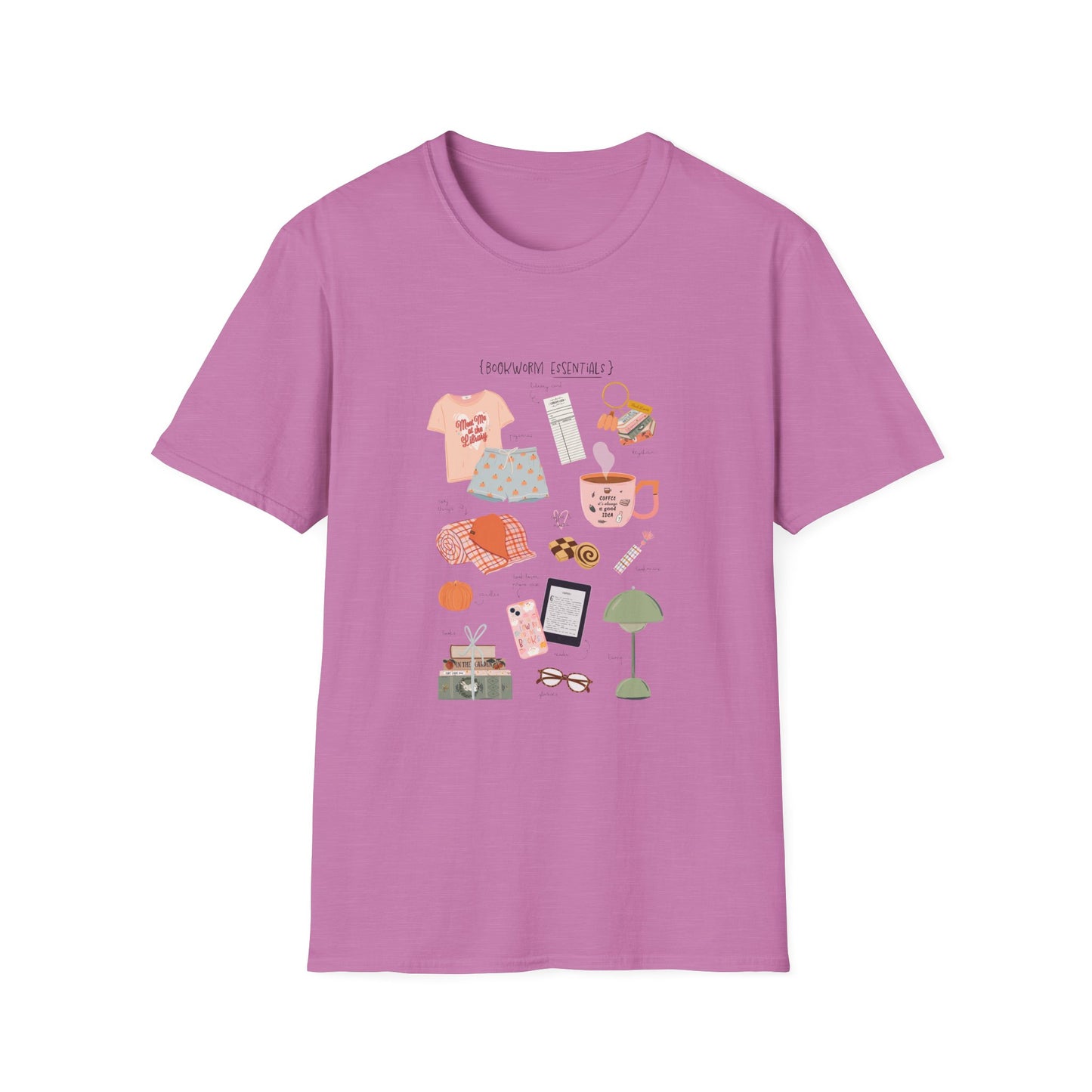 Bookworm Essentials Unisex Softstyle T-Shirt - Cozy Night In