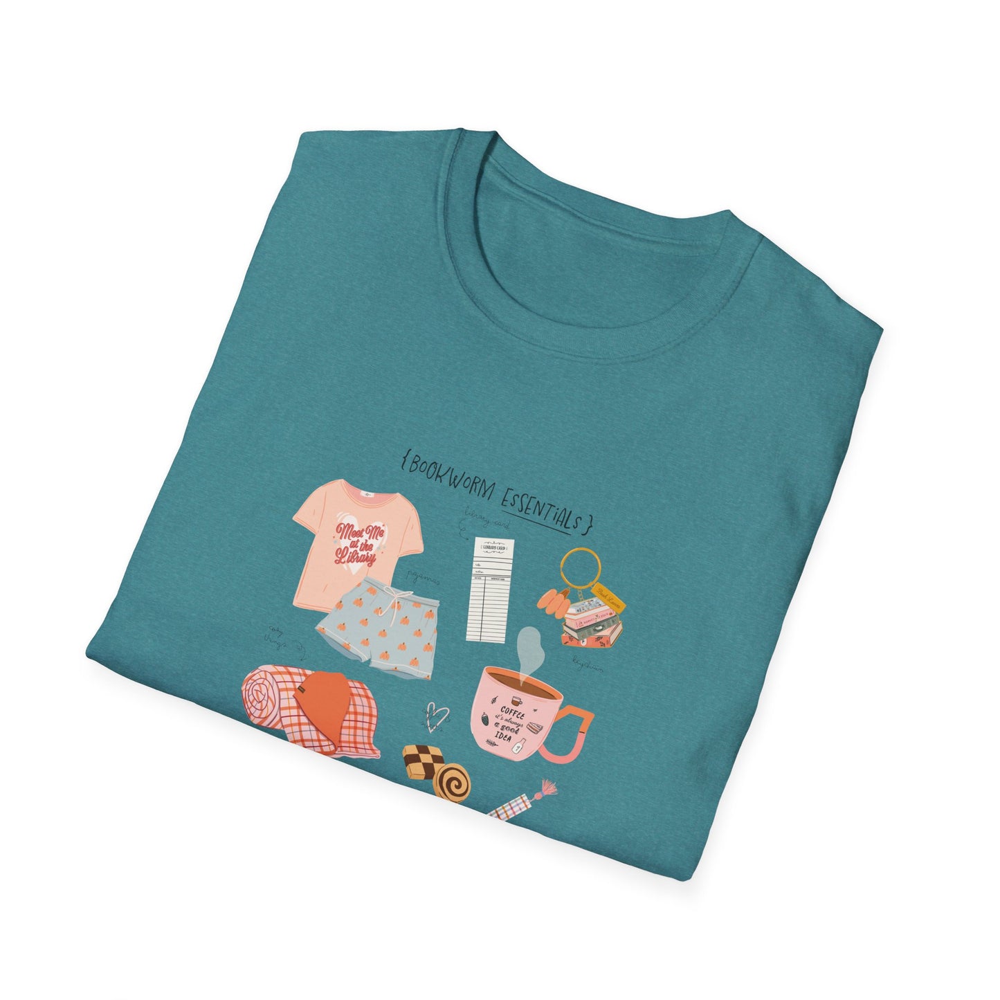 Bookworm Essentials Unisex Softstyle T-Shirt - Cozy Night In