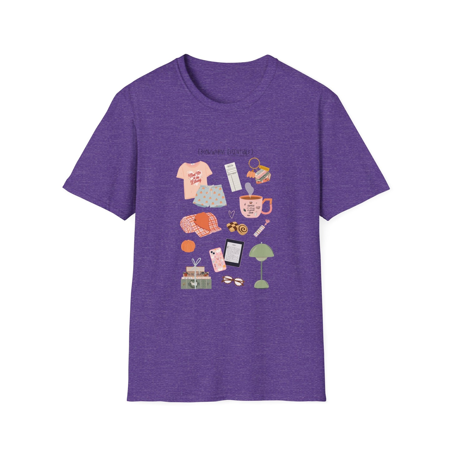 Bookworm Essentials Unisex Softstyle T-Shirt - Cozy Night In