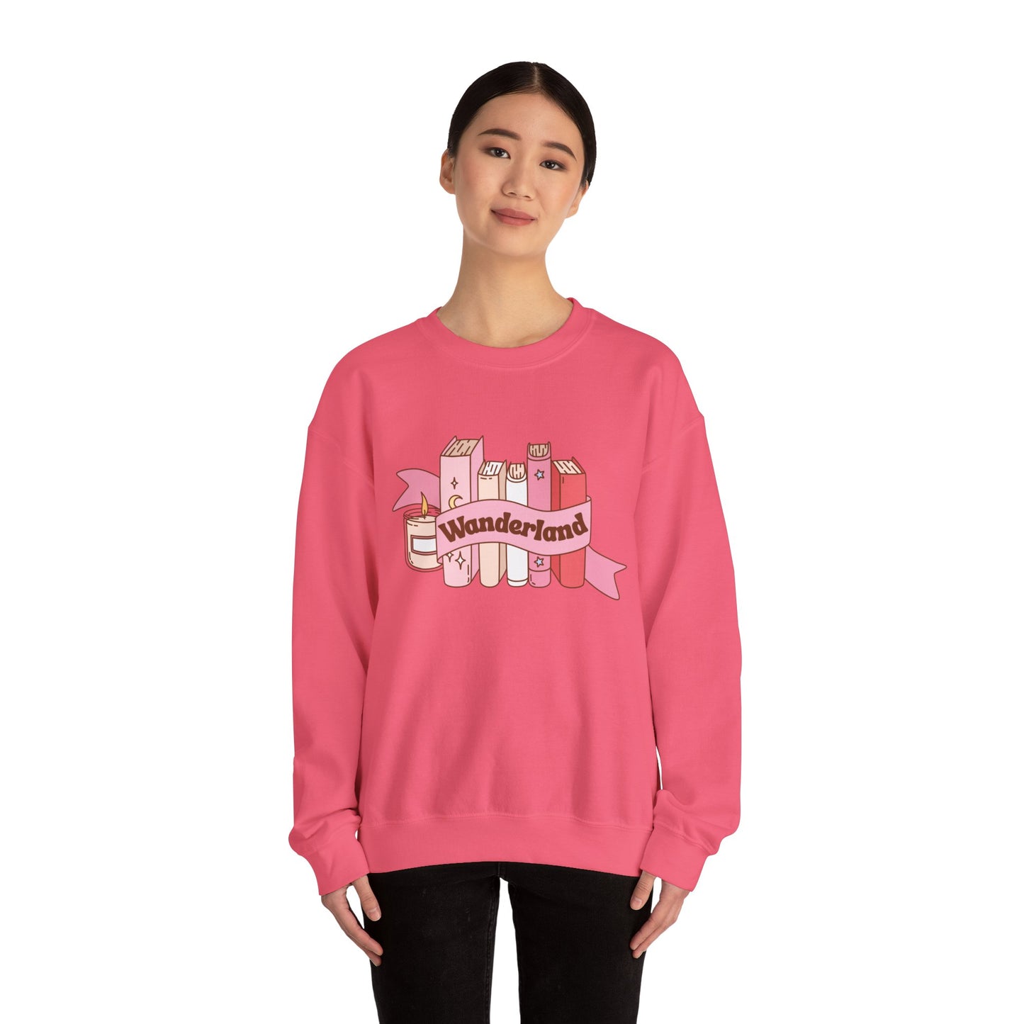 Graphic Crewneck Sweatshirt - Fall into Wanderland Design
