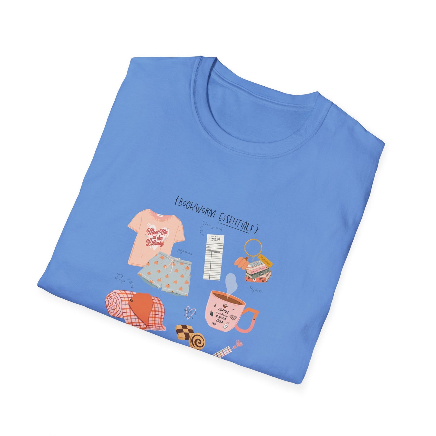 Bookworm Essentials Unisex Softstyle T-Shirt - Cozy Night In