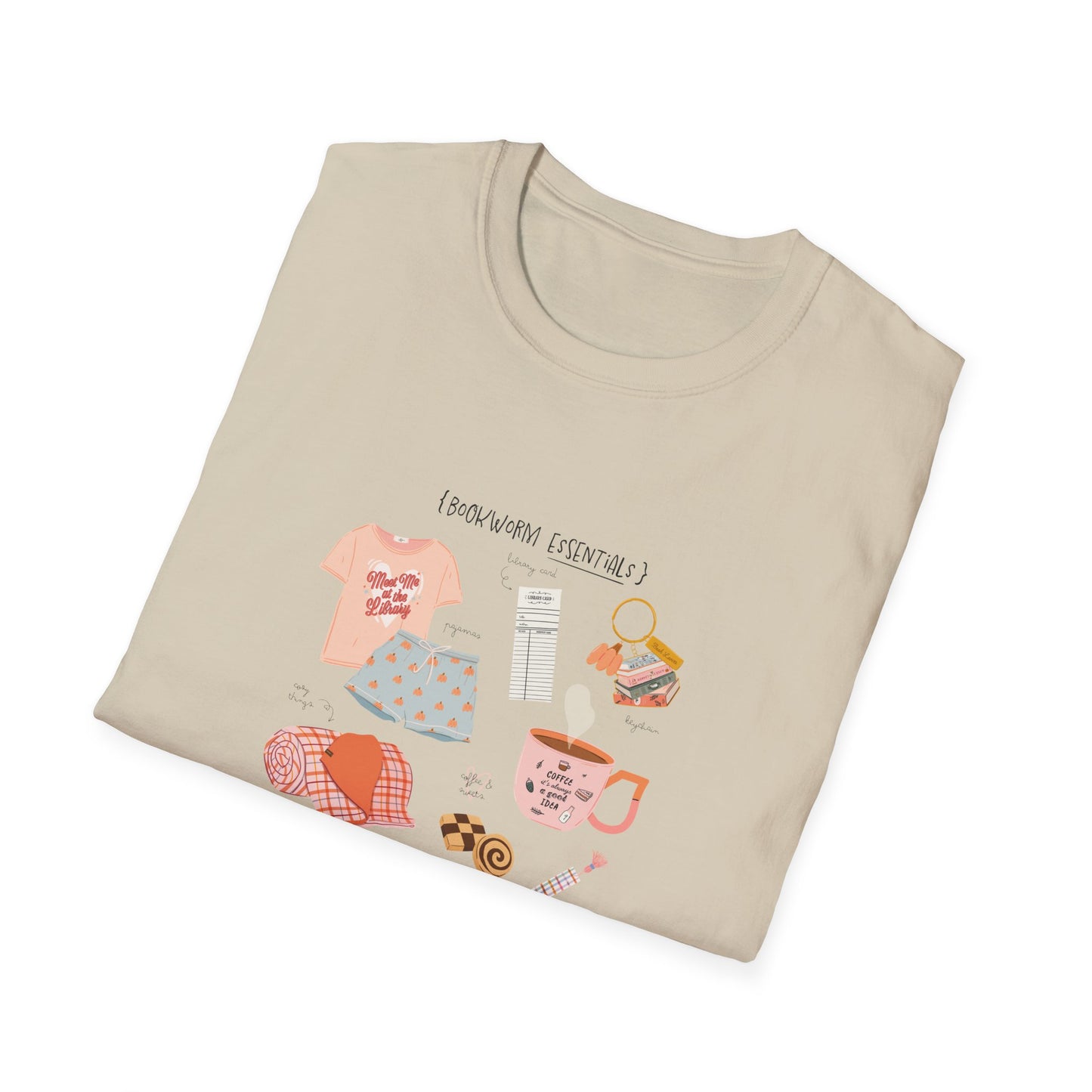 Bookworm Essentials Unisex Softstyle T-Shirt - Cozy Night In