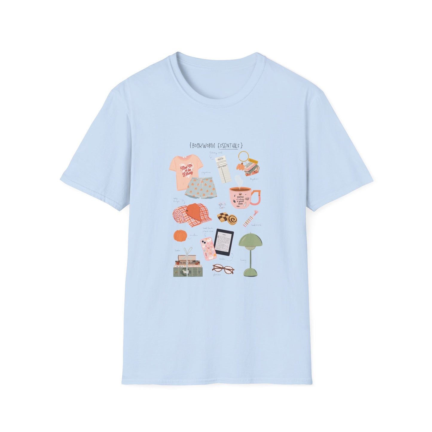Bookworm Essentials Unisex Softstyle T-Shirt - Cozy Night In