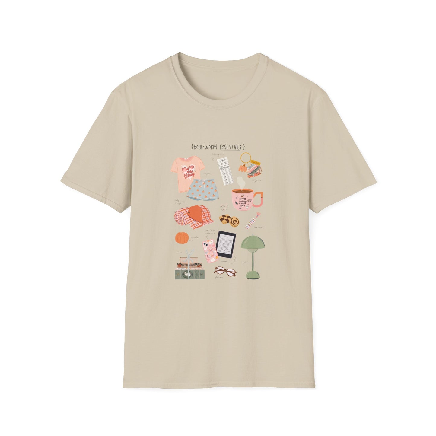 Bookworm Essentials Unisex Softstyle T-Shirt - Cozy Night In
