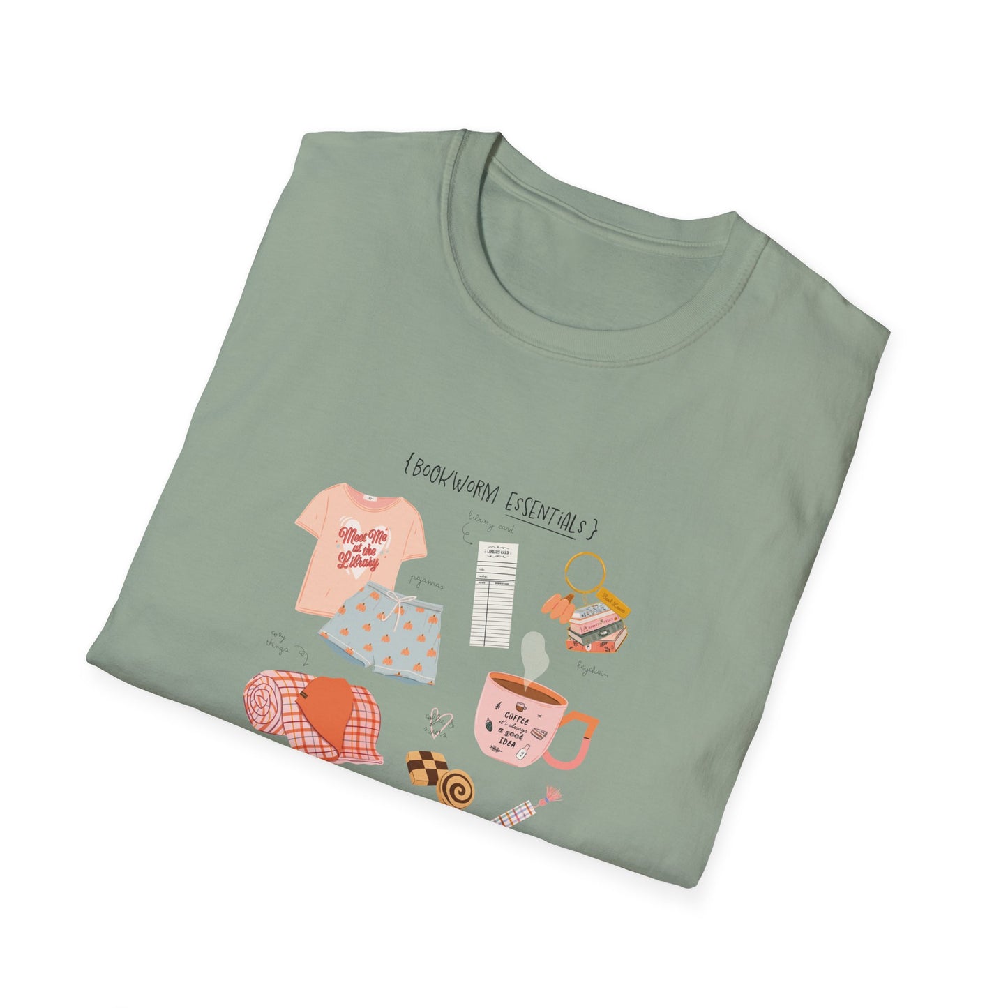 Bookworm Essentials Unisex Softstyle T-Shirt - Cozy Night In