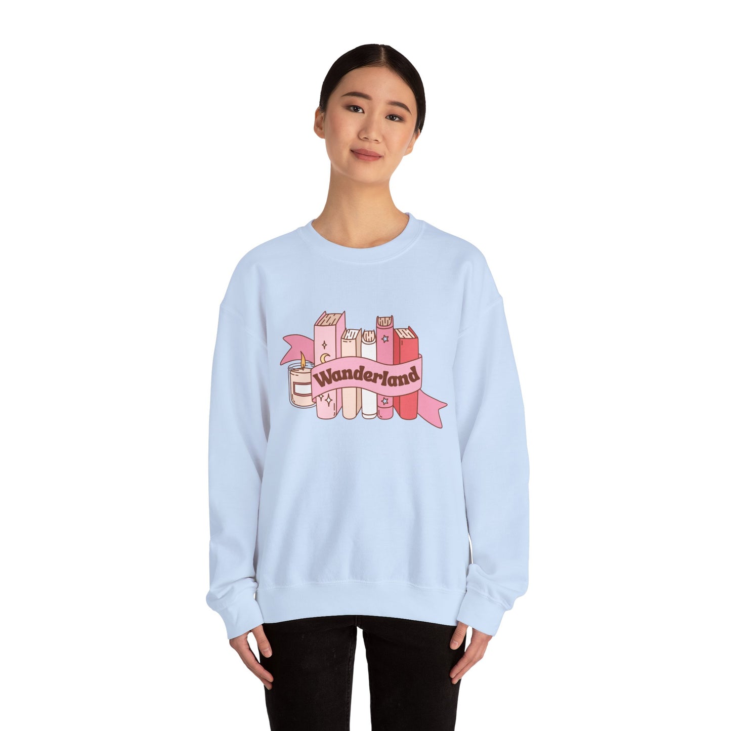 Graphic Crewneck Sweatshirt - Fall into Wanderland Design