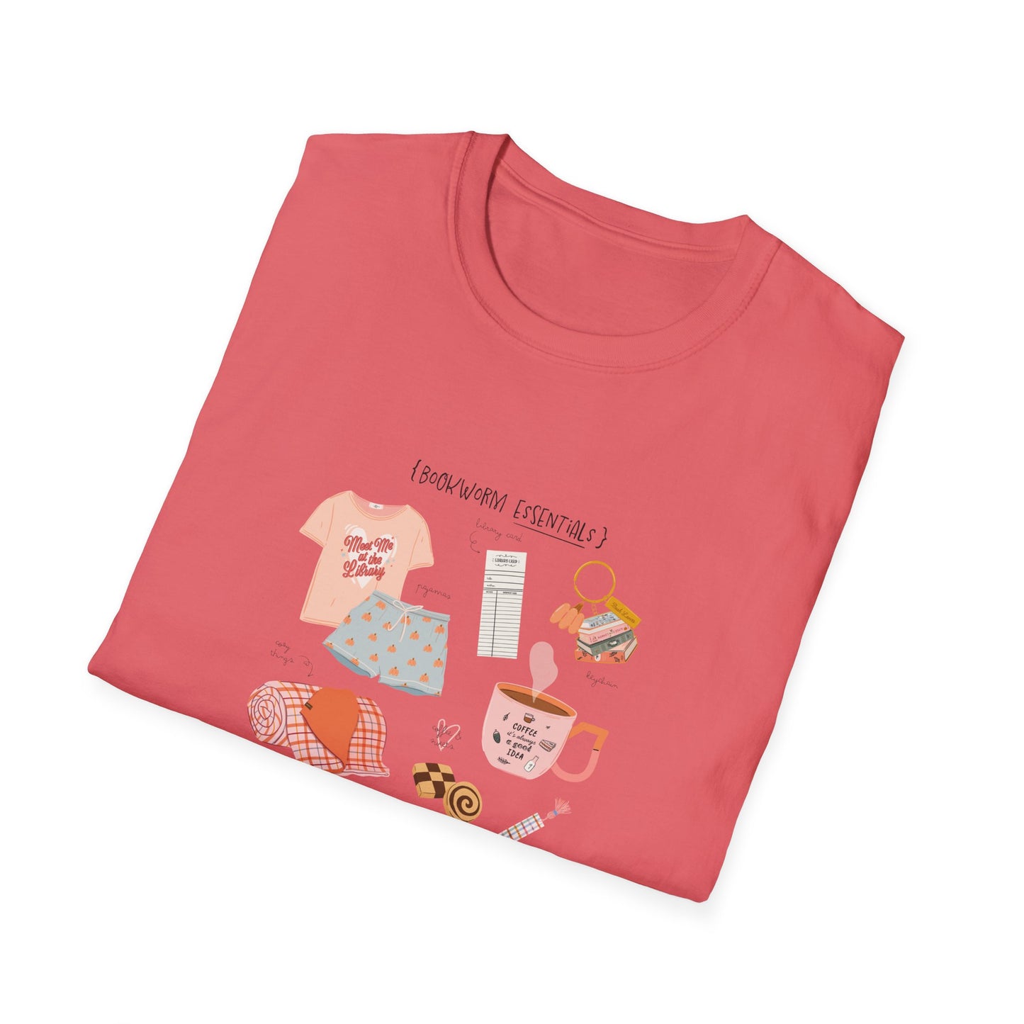 Bookworm Essentials Unisex Softstyle T-Shirt - Cozy Night In