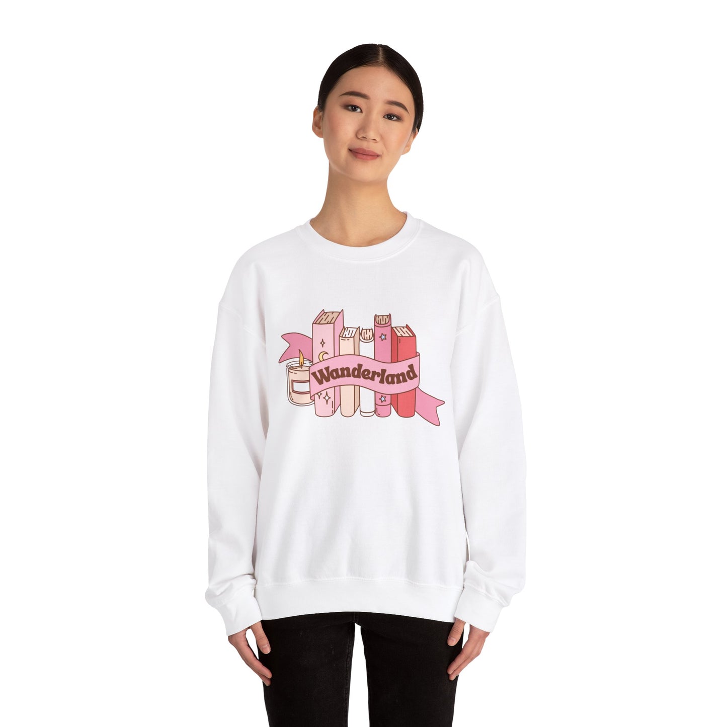 Graphic Crewneck Sweatshirt - Fall into Wanderland Design