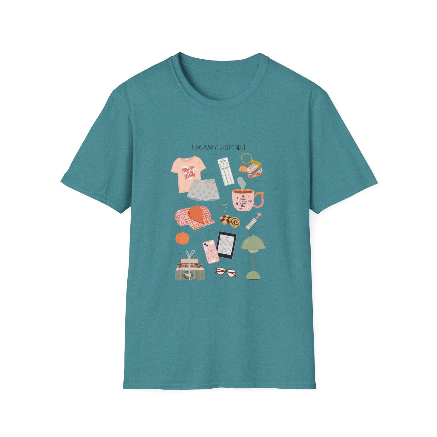 Bookworm Essentials Unisex Softstyle T-Shirt - Cozy Night In