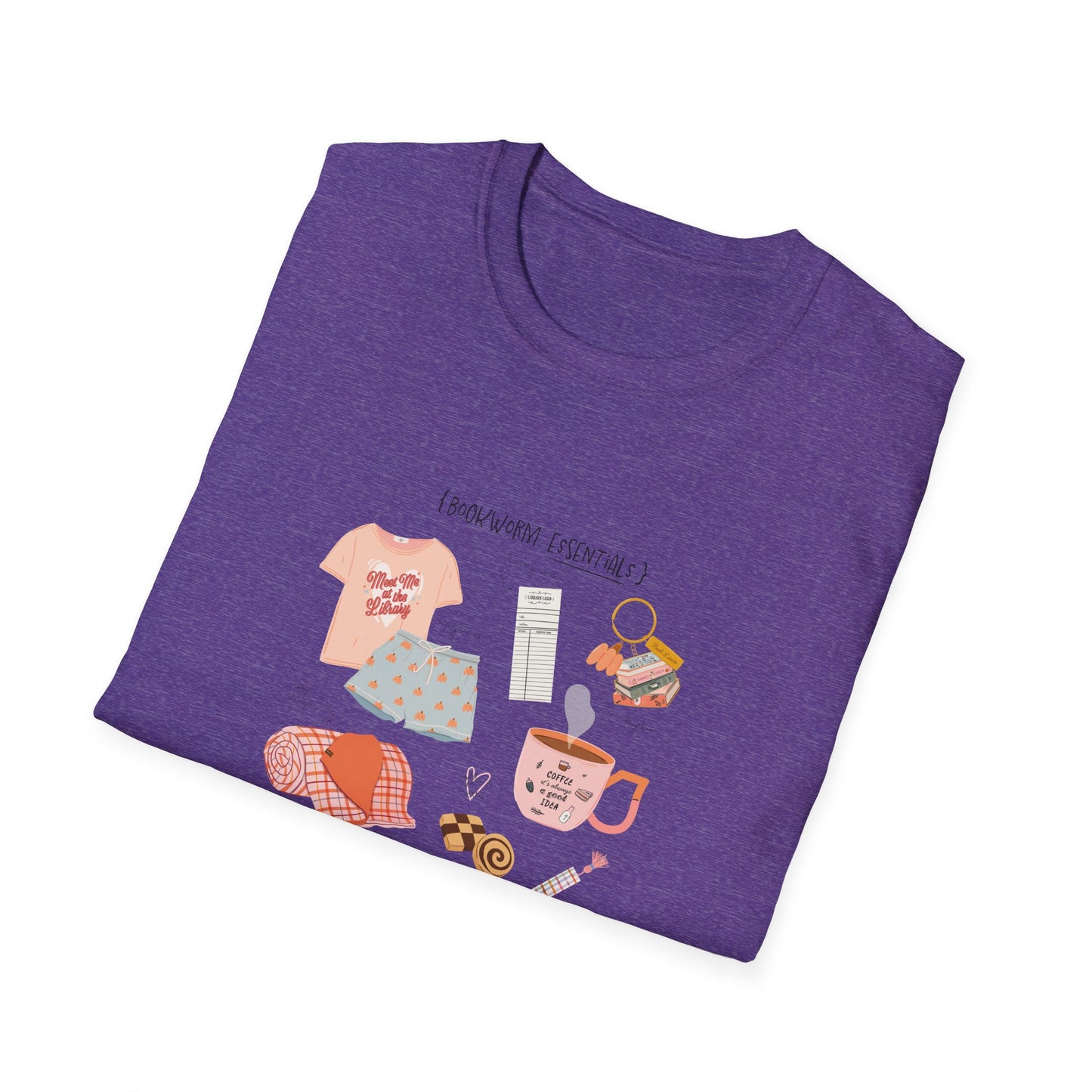 Bookworm Essentials Unisex Softstyle T-Shirt - Cozy Night In