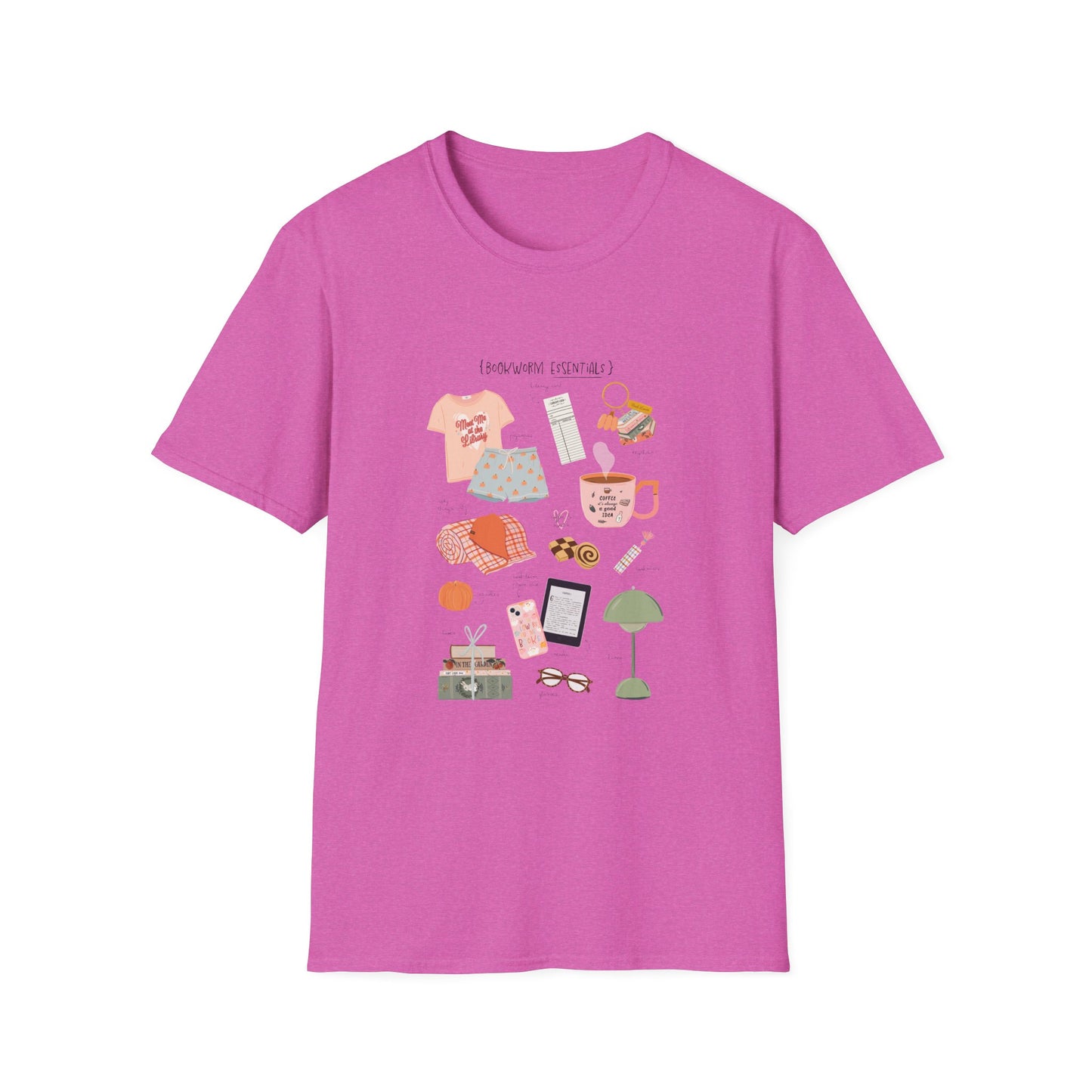 Bookworm Essentials Unisex Softstyle T-Shirt - Cozy Night In