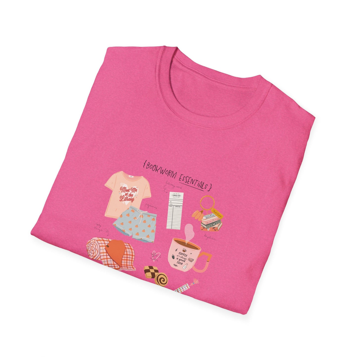 Bookworm Essentials Unisex Softstyle T-Shirt - Cozy Night In