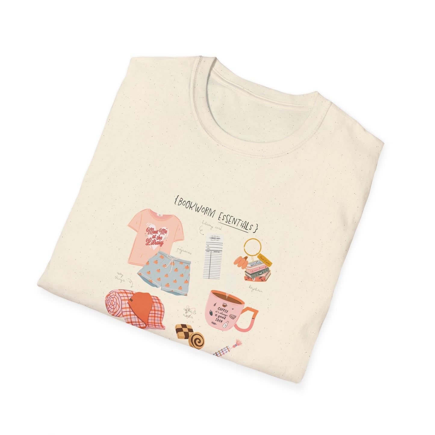 Bookworm Essentials Unisex Softstyle T-Shirt - Cozy Night In
