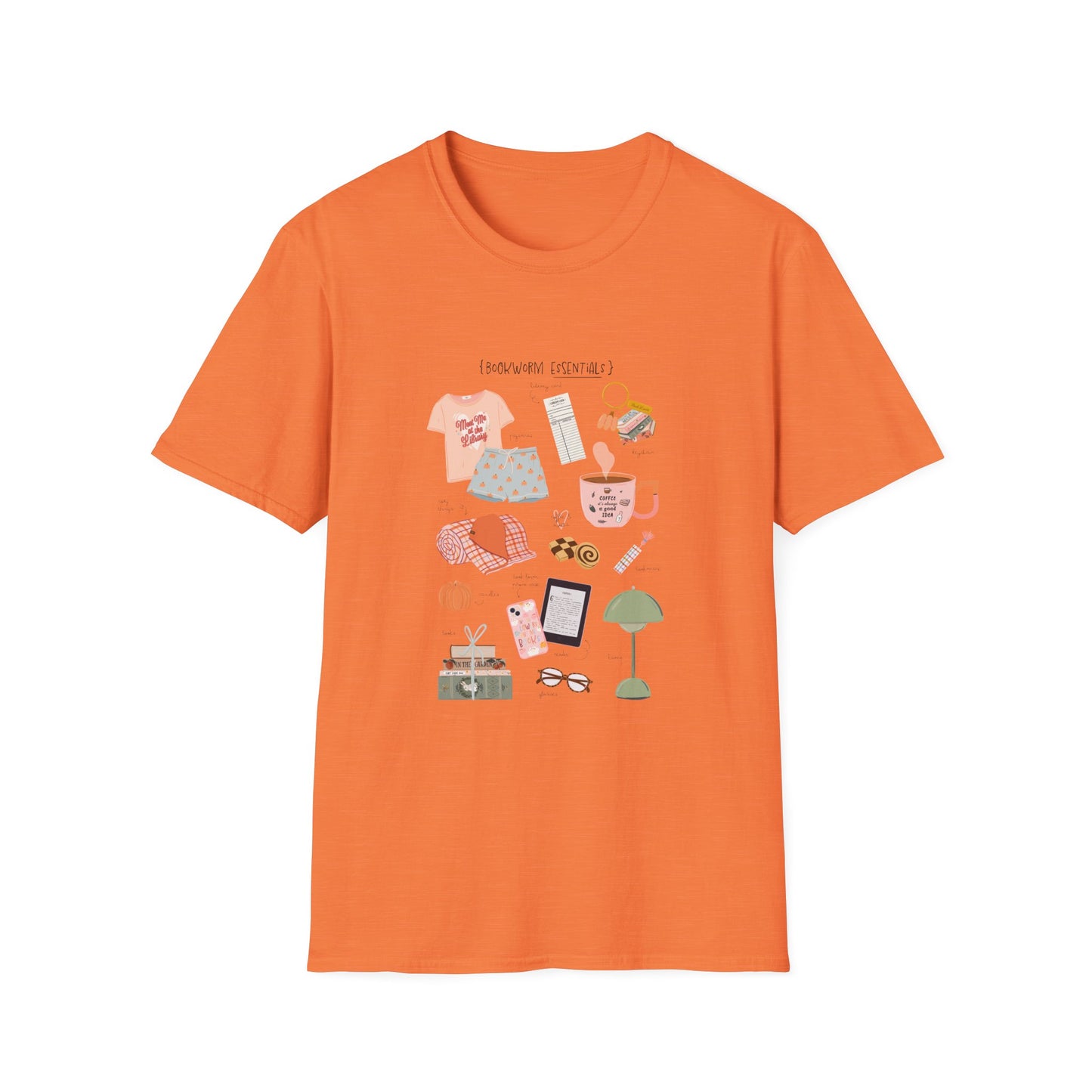 Bookworm Essentials Unisex Softstyle T-Shirt - Cozy Night In