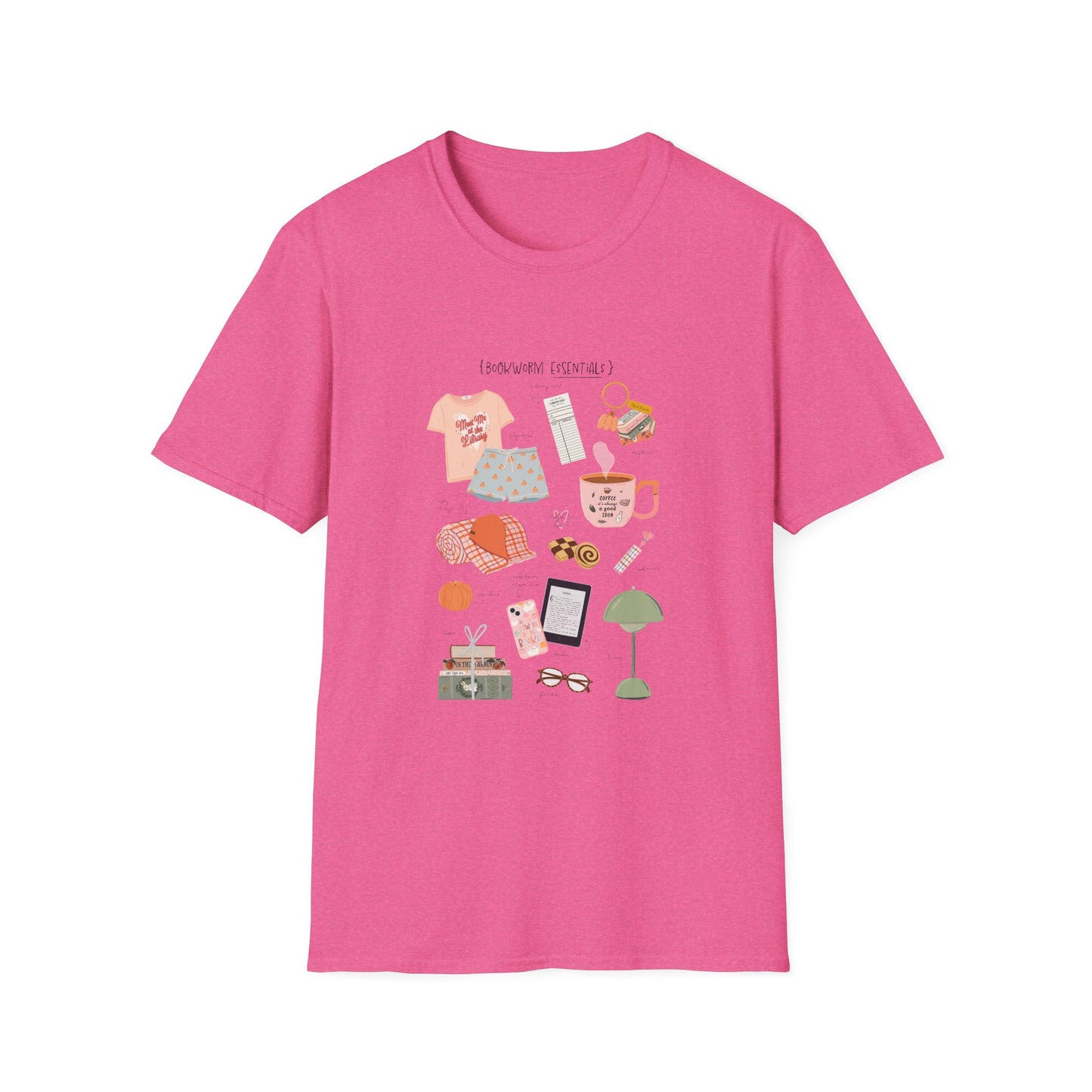 Bookworm Essentials Unisex Softstyle T-Shirt - Cozy Night In