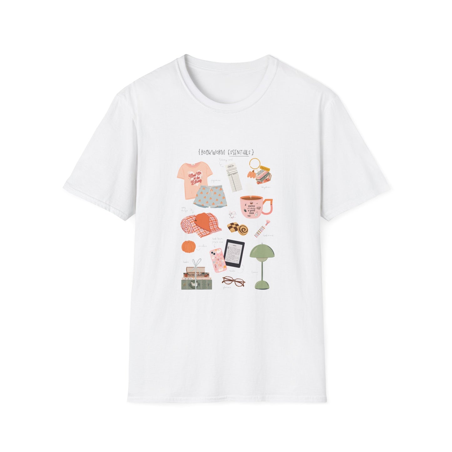 Bookworm Essentials Unisex Softstyle T-Shirt - Cozy Night In