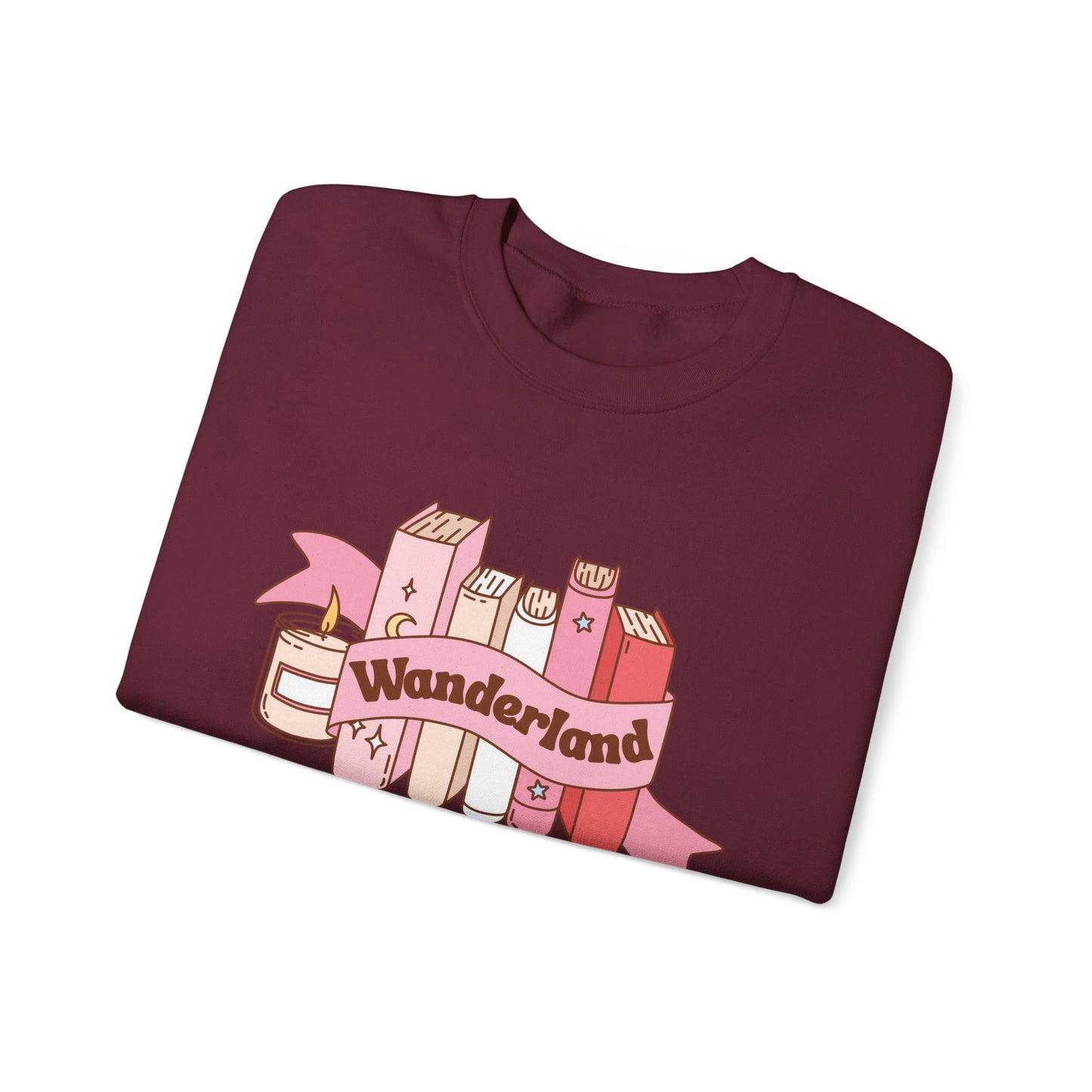 Graphic Crewneck Sweatshirt - Fall into Wanderland Design