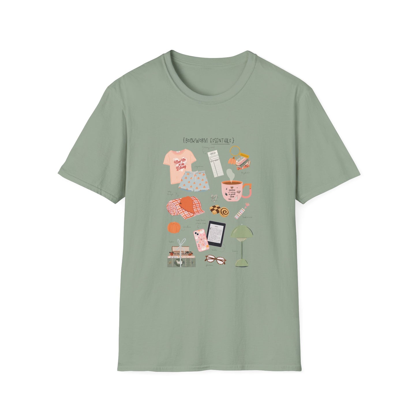 Bookworm Essentials Unisex Softstyle T-Shirt - Cozy Night In