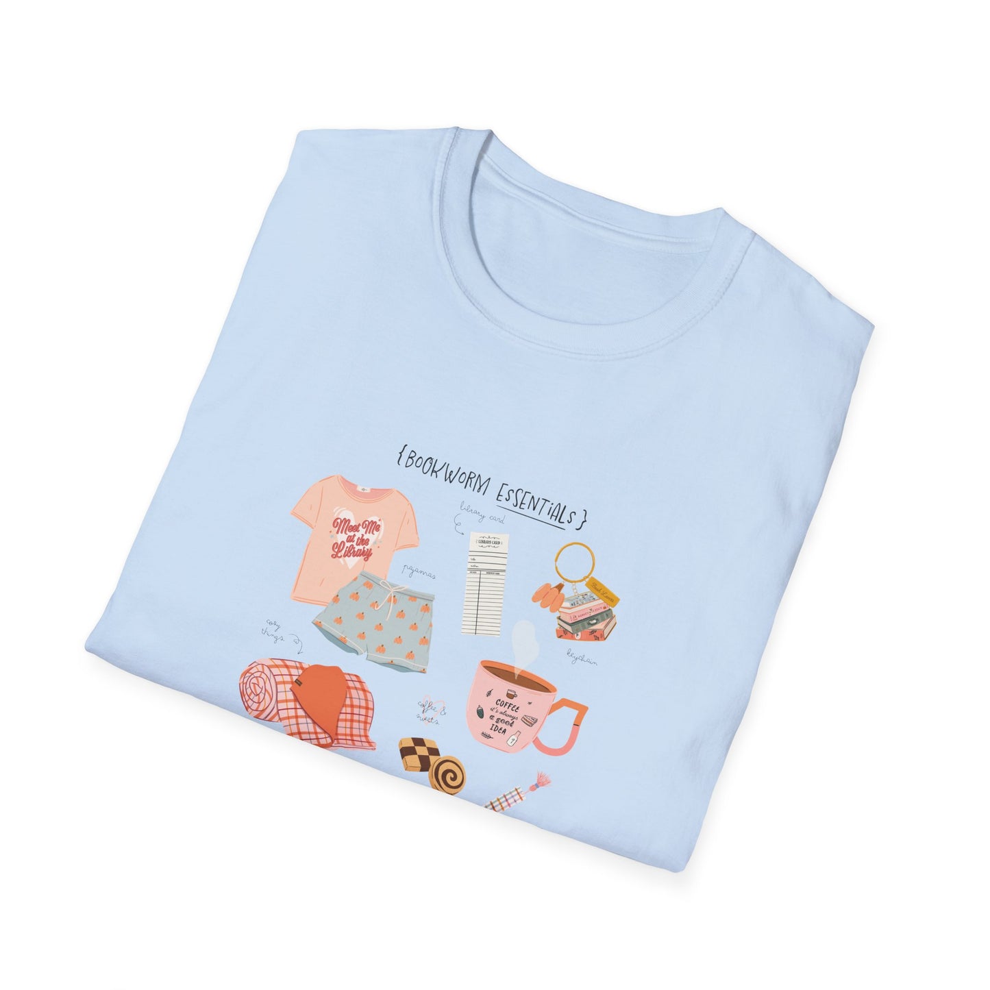 Bookworm Essentials Unisex Softstyle T-Shirt - Cozy Night In
