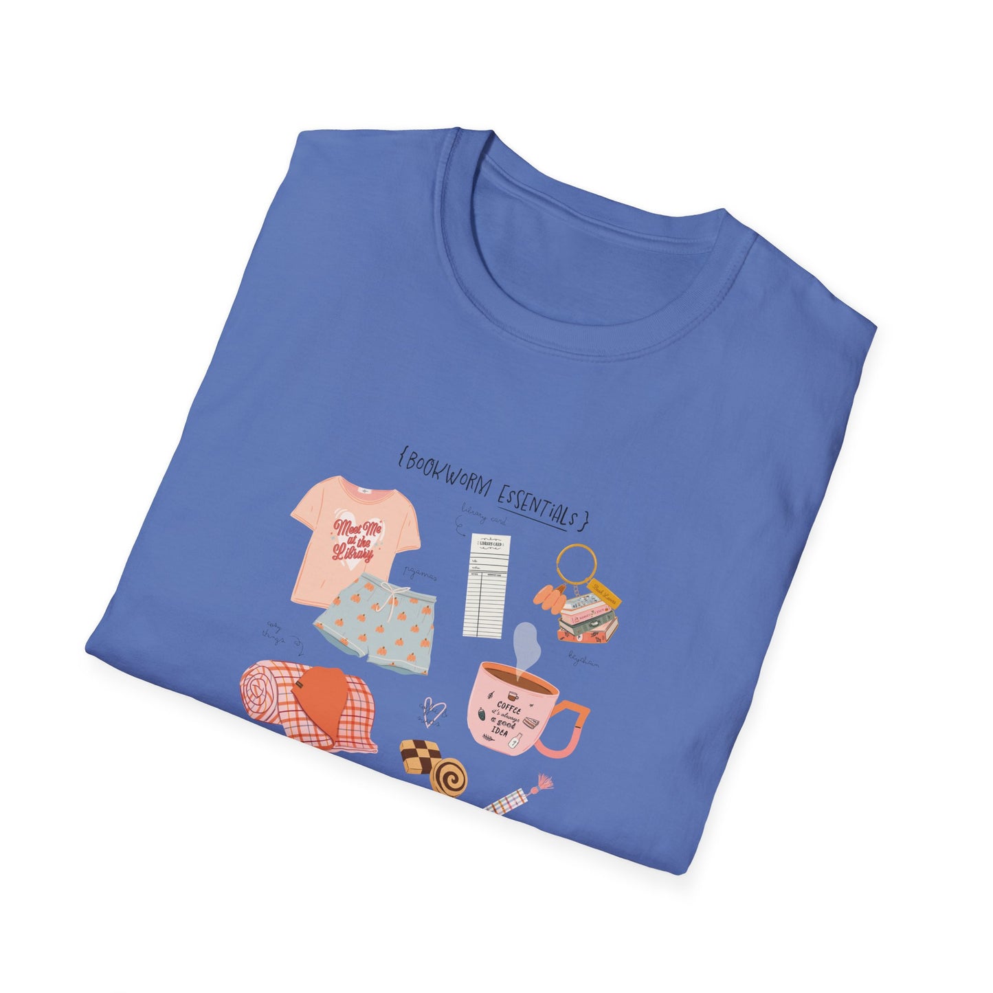 Bookworm Essentials Unisex Softstyle T-Shirt - Cozy Night In