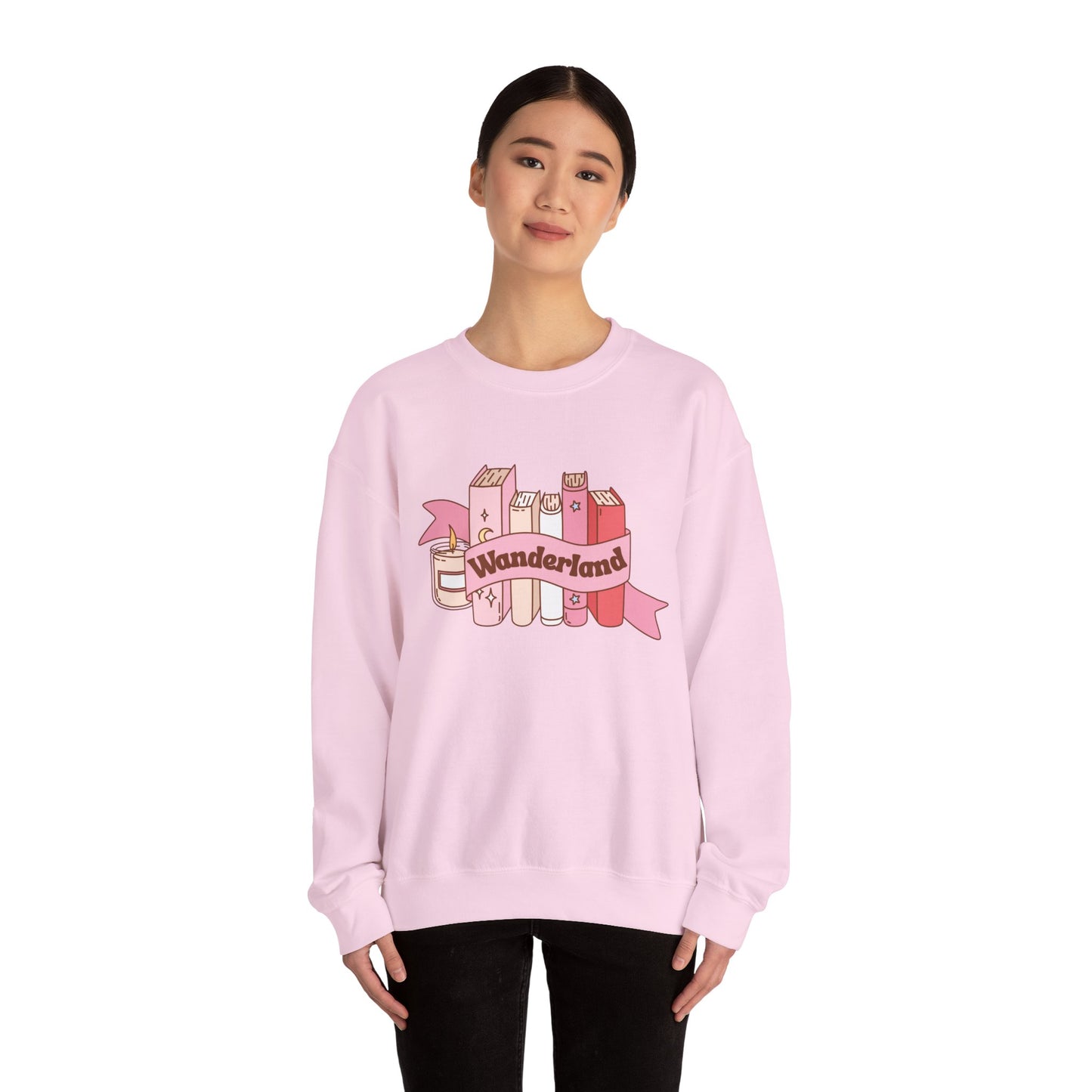 Graphic Crewneck Sweatshirt - Fall into Wanderland Design