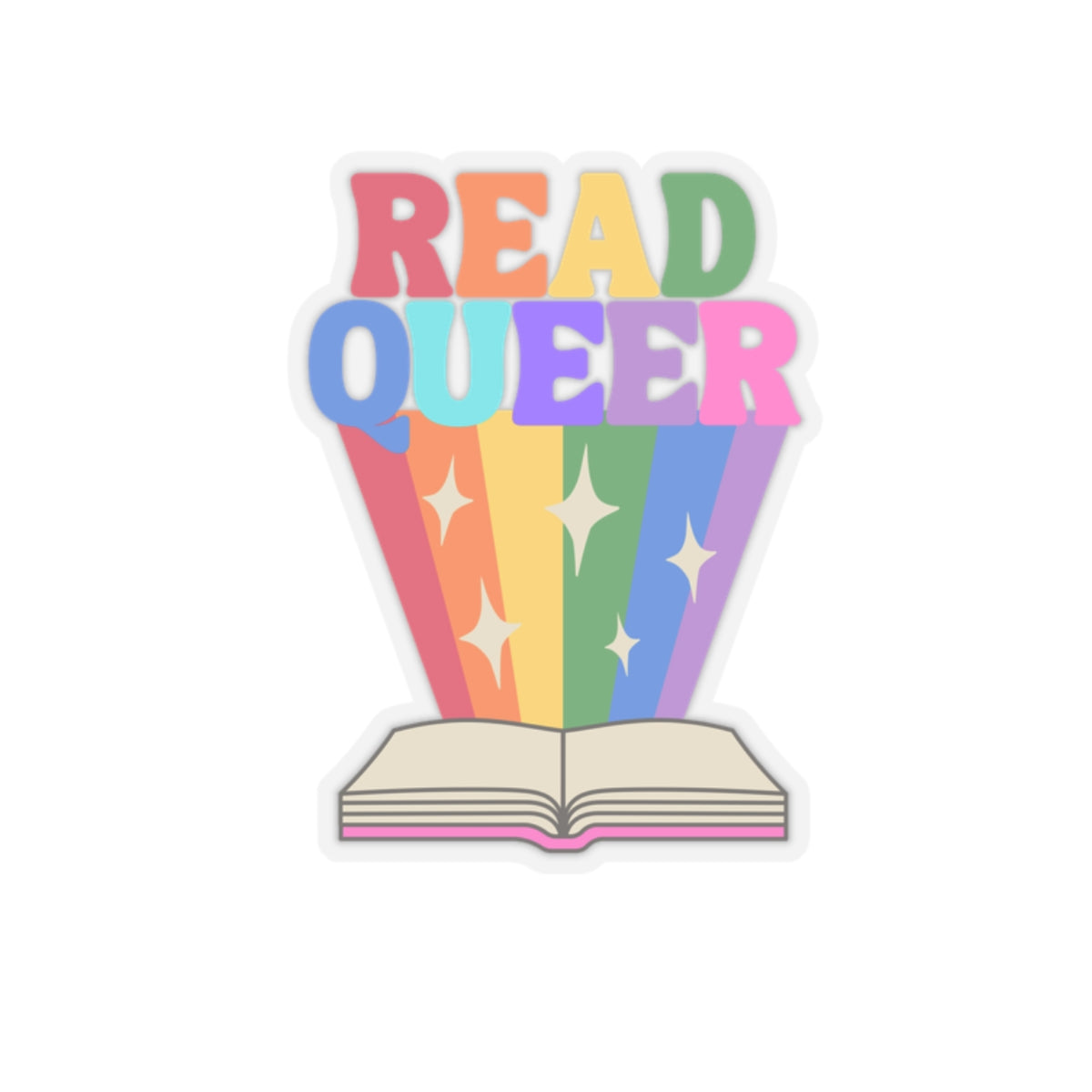 Read Queer Kiss-Cut Stickers