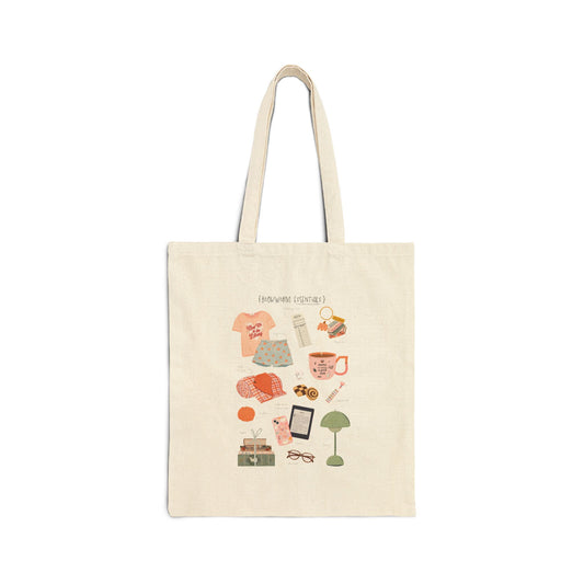 Bookworm Canvas Tote Bag