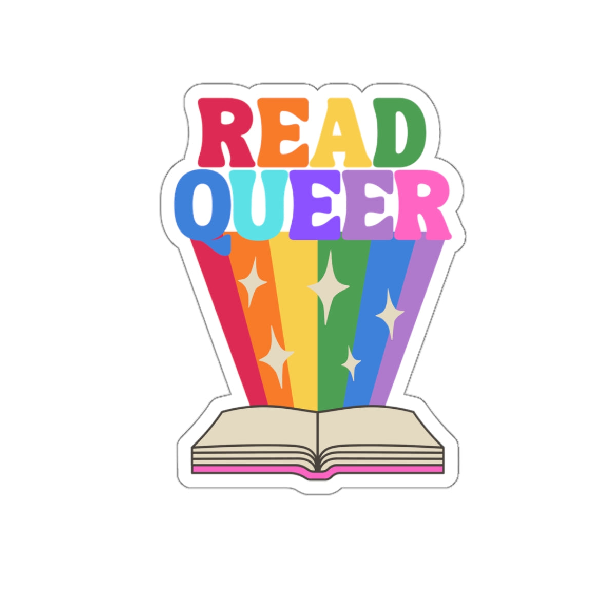 Read Queer Kiss-Cut Stickers