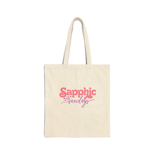 Sapphic Sundays Cotton Canvas Tote Bag