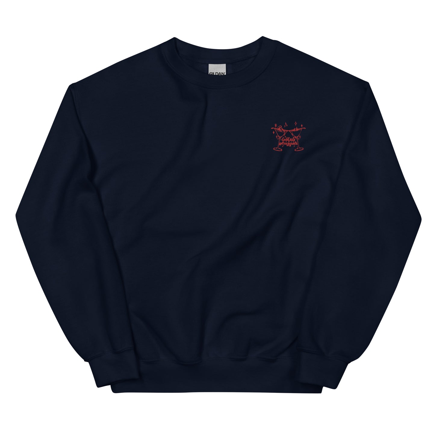 Cocktails&Cocktales Embroidered Crewneck Sweatshirt