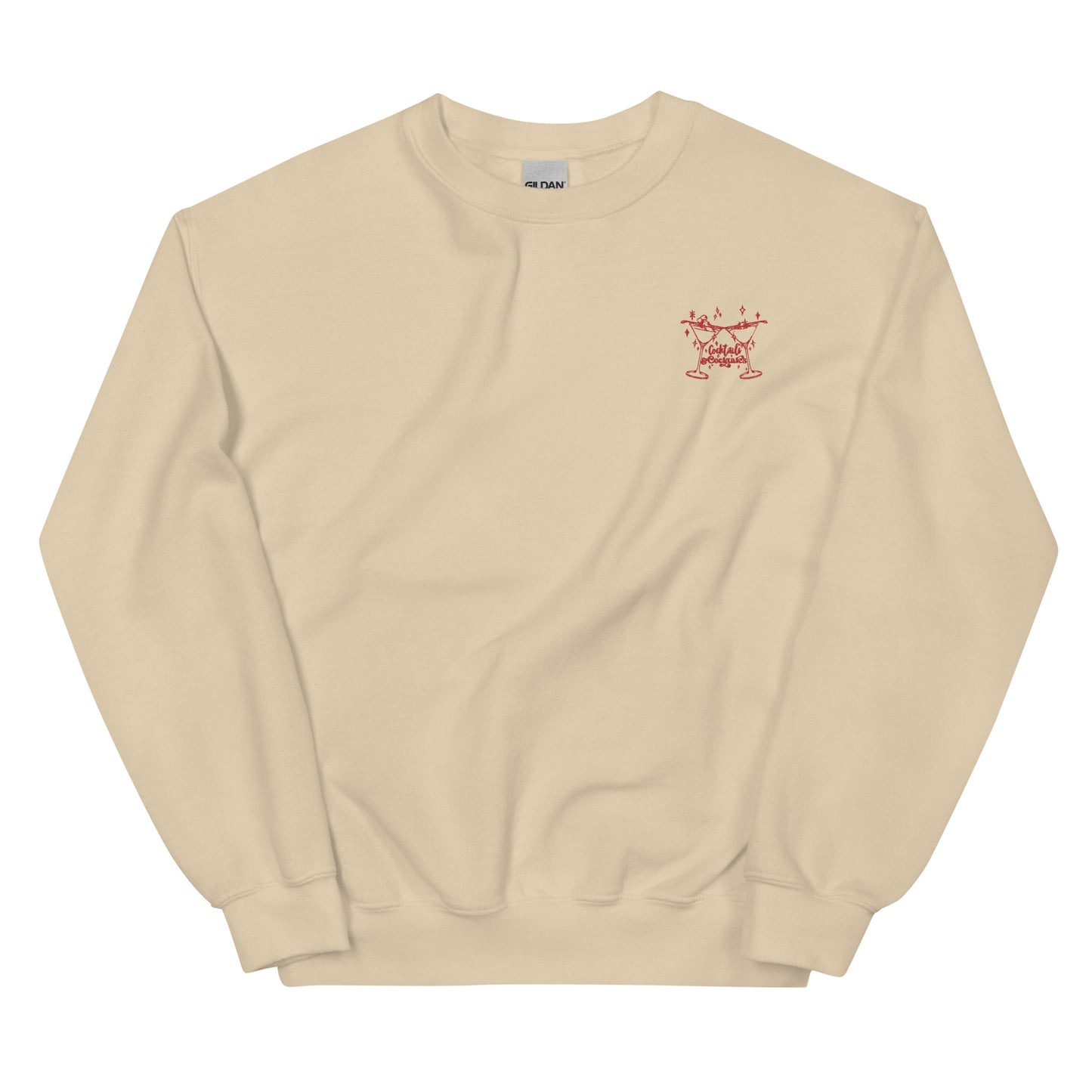 Cocktails&Cocktales Embroidered Crewneck Sweatshirt